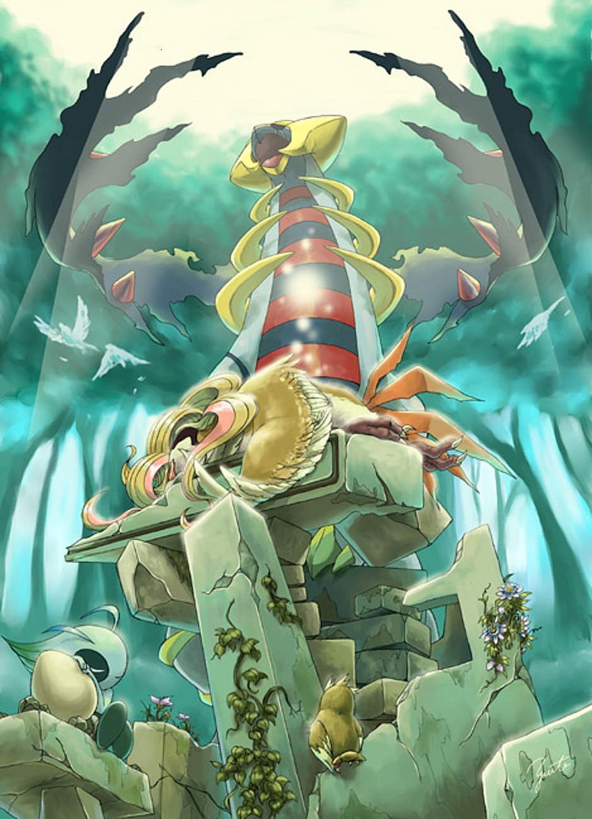 Pokémon - Giratina Y Celebi - fondo de pantalla del teléfono