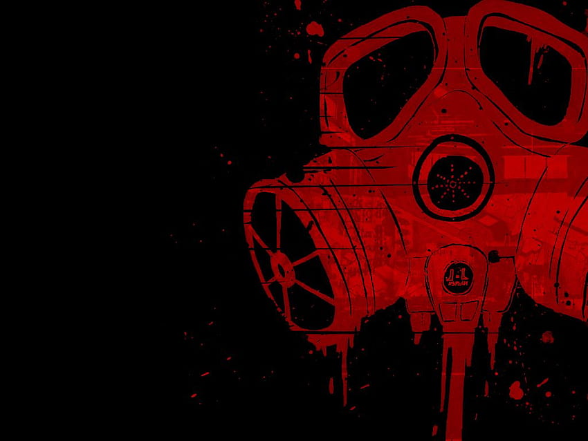 Toxic, Red Biohazard HD wallpaper