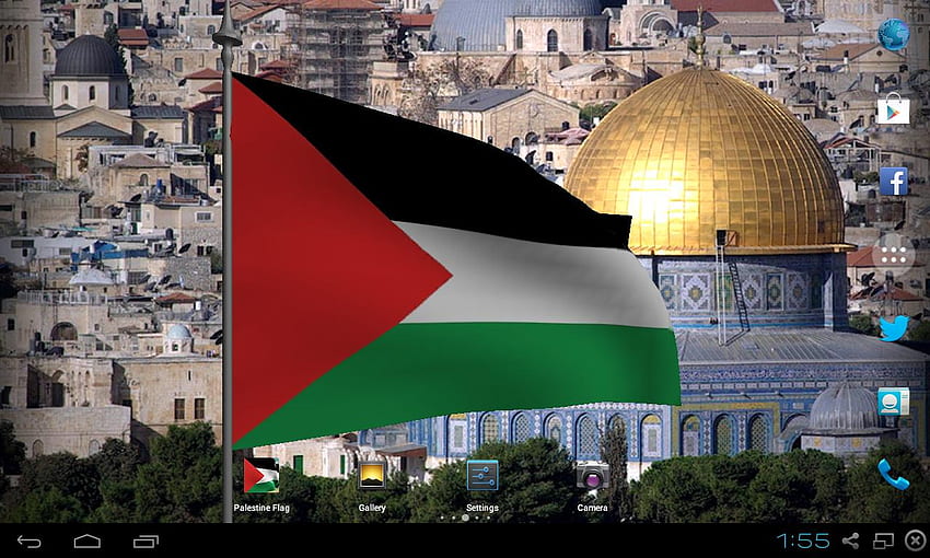 Capture d'écran du drapeau palestinien en direct Fond d'écran HD