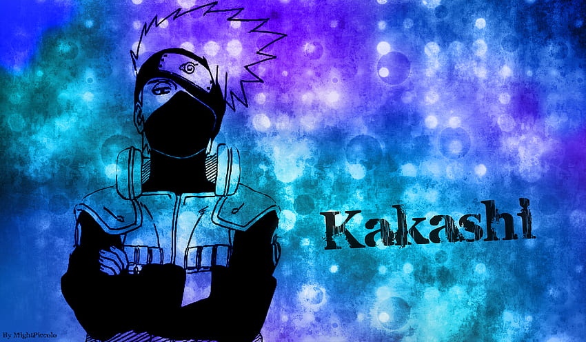 Kakashi- черно, лилаво и синьо, синьо, naruto shippuden, black, hatake, kakashi hatake, purple, anime, abstract, kakashi, sparkle, naruto, manga HD тапет