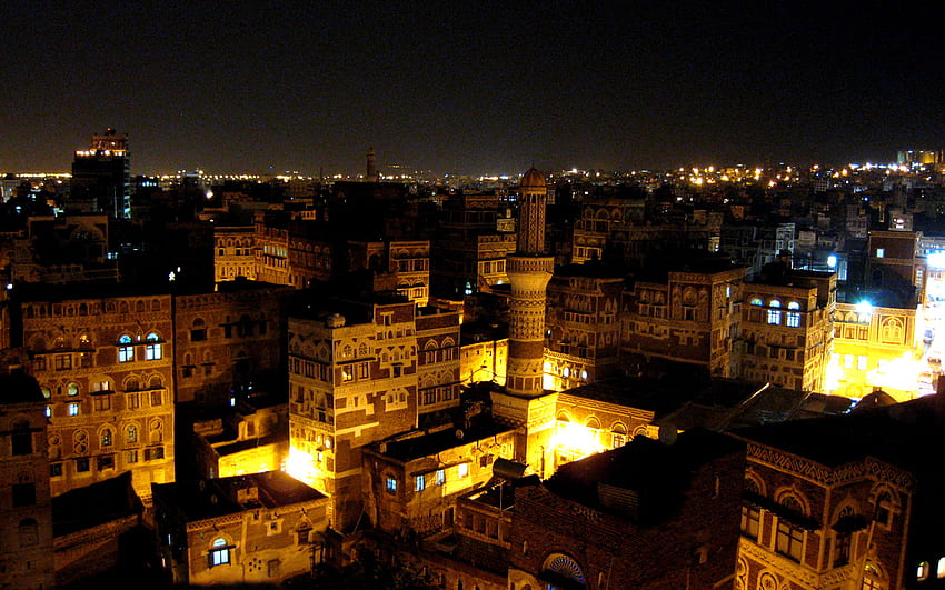 Ketinggian Sana'a, Yaman - Peta Topografi, SANAA Wallpaper HD
