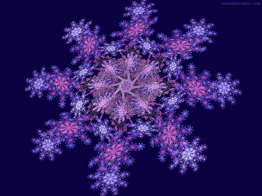 Snowflake, blue, purple, pink, snow, close up HD wallpaper