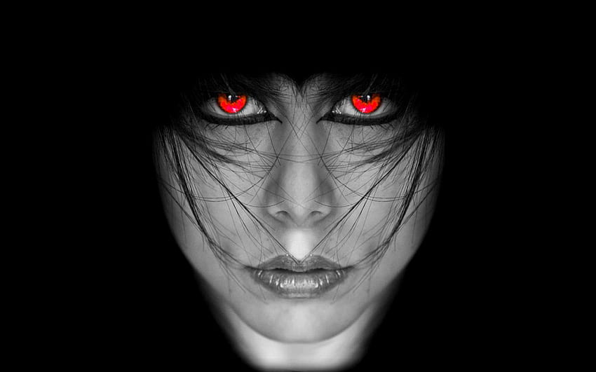 Oczy wampira, kobiety, wampir, fantazja, ciemność Tapeta HD