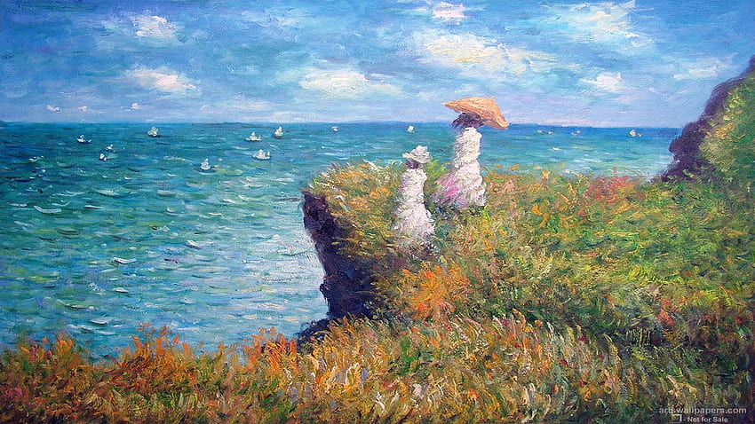 Pinturas de flores de Claude Monet. Claude Monet, pintura de arte, pinturas de Renoir para fondo de pantalla