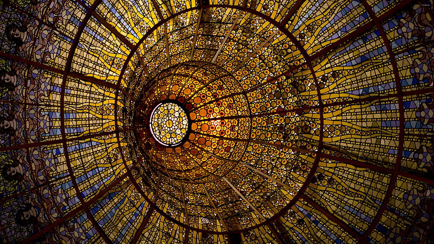 Stained glass dome - World HD wallpaper