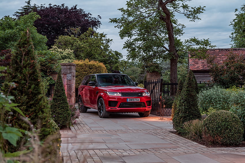 Red Range Rover, SUV HD wallpaper