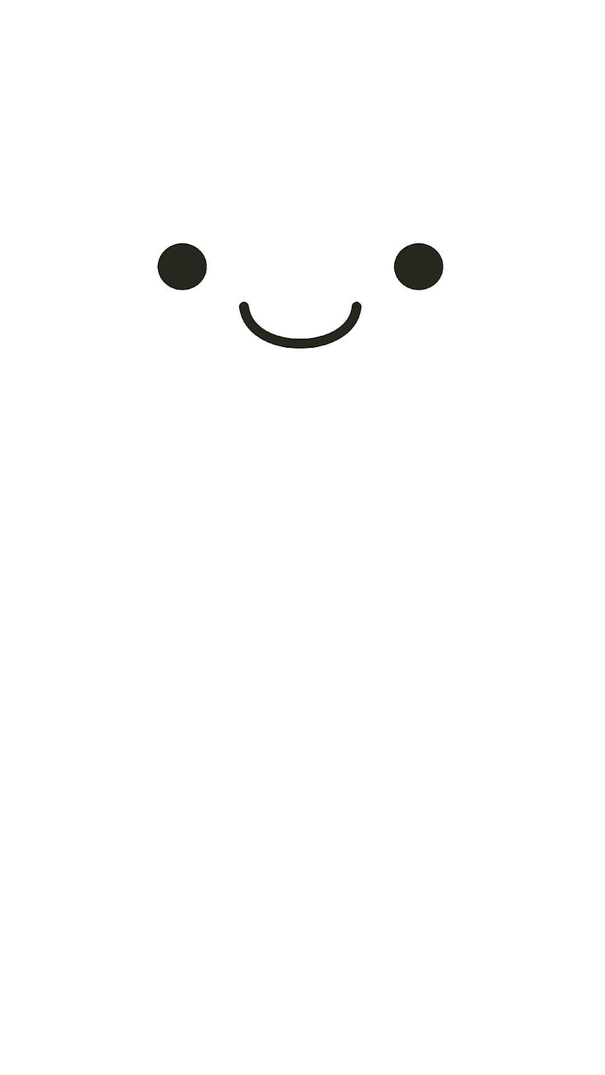 Smiley bianco iPhone Minimal, sorriso in bianco e nero Sfondo del telefono HD