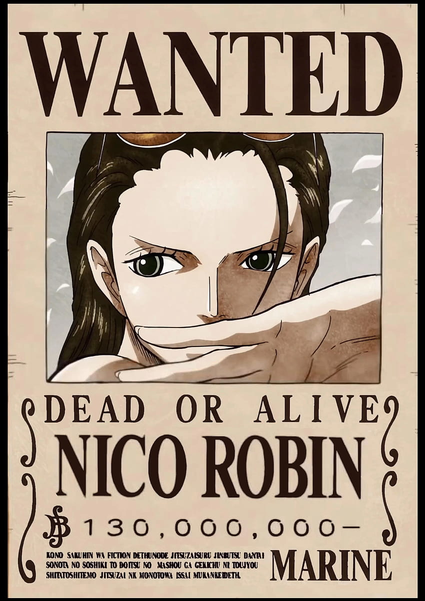 Mugiwara Team Nuove taglie - Robin. One piece taglie, One piece manga, Anime one, Nico Robin Bounty Sfondo del telefono HD