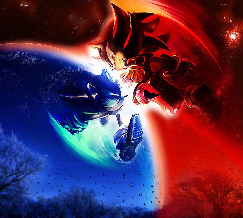 Sonic Vs Shadow HD wallpaper