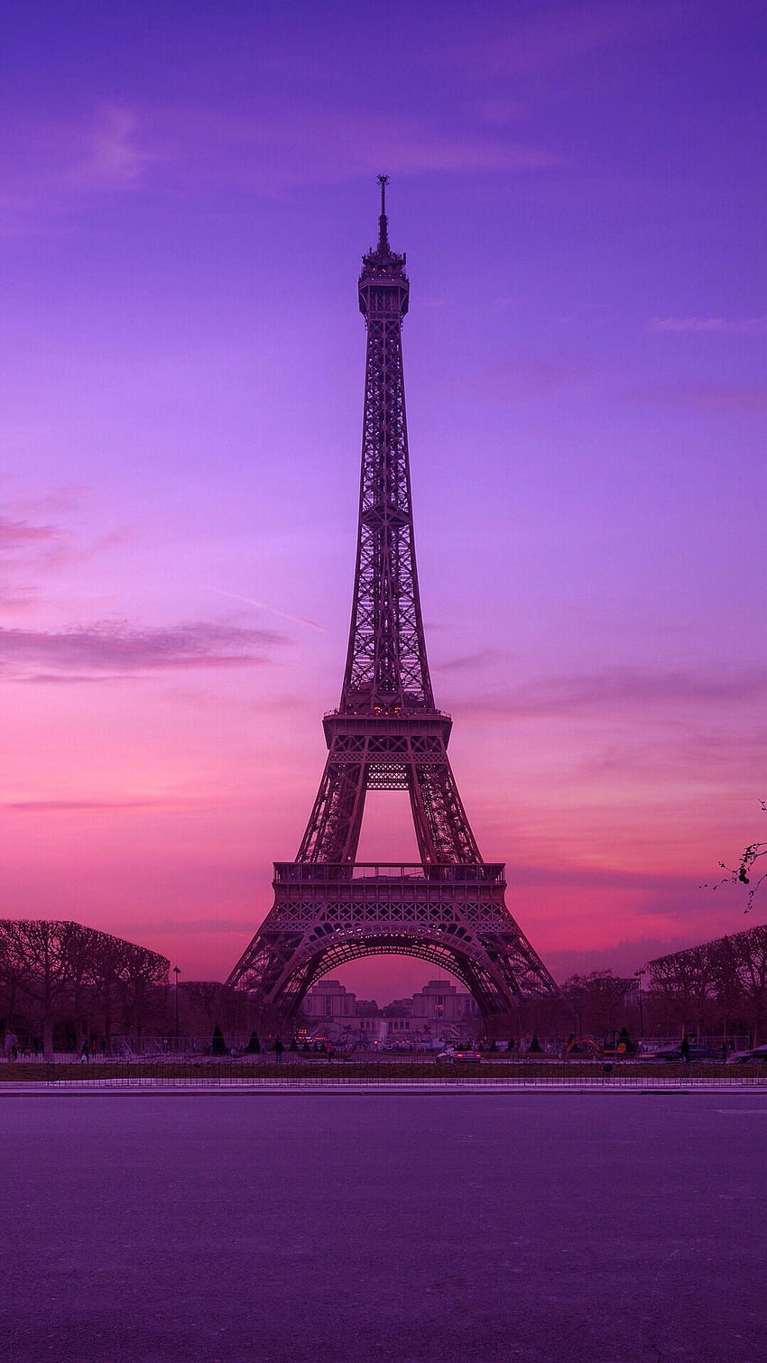 Torre Eiffel rosa e nera per iPhone, rosa Parigi Francia Sfondo del telefono HD