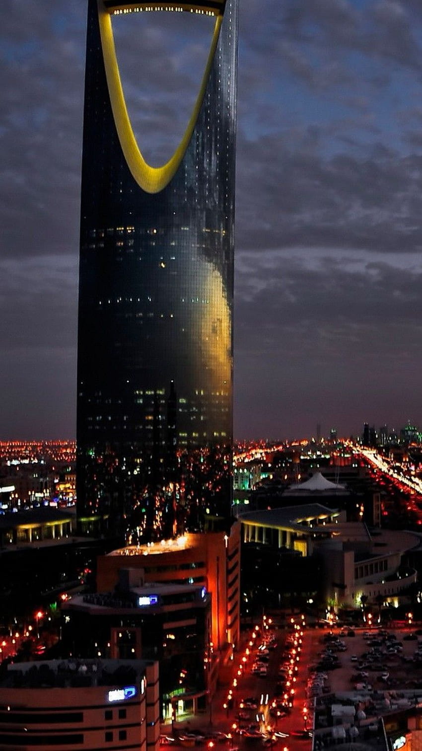 Arabia Saudita Riad Ciudad Noche fondo de pantalla del teléfono