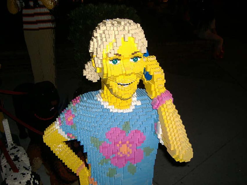 Lego Girl, lego, florida, girl, cell phone, woman HD wallpaper