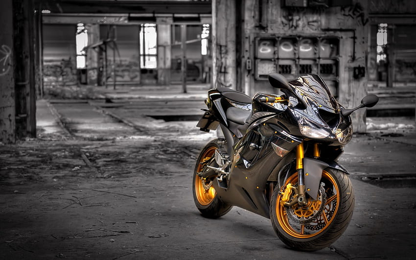 Motorcycle, Background, Motorcycles, Kawasaki Zx6-R HD wallpaper