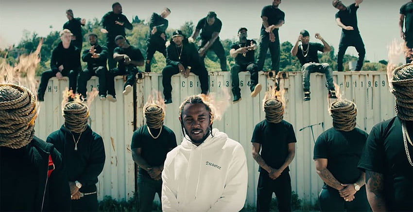 Spojrzenie do środka „Humble” Kendricka Lamara: niezwykła czerń Tapeta HD