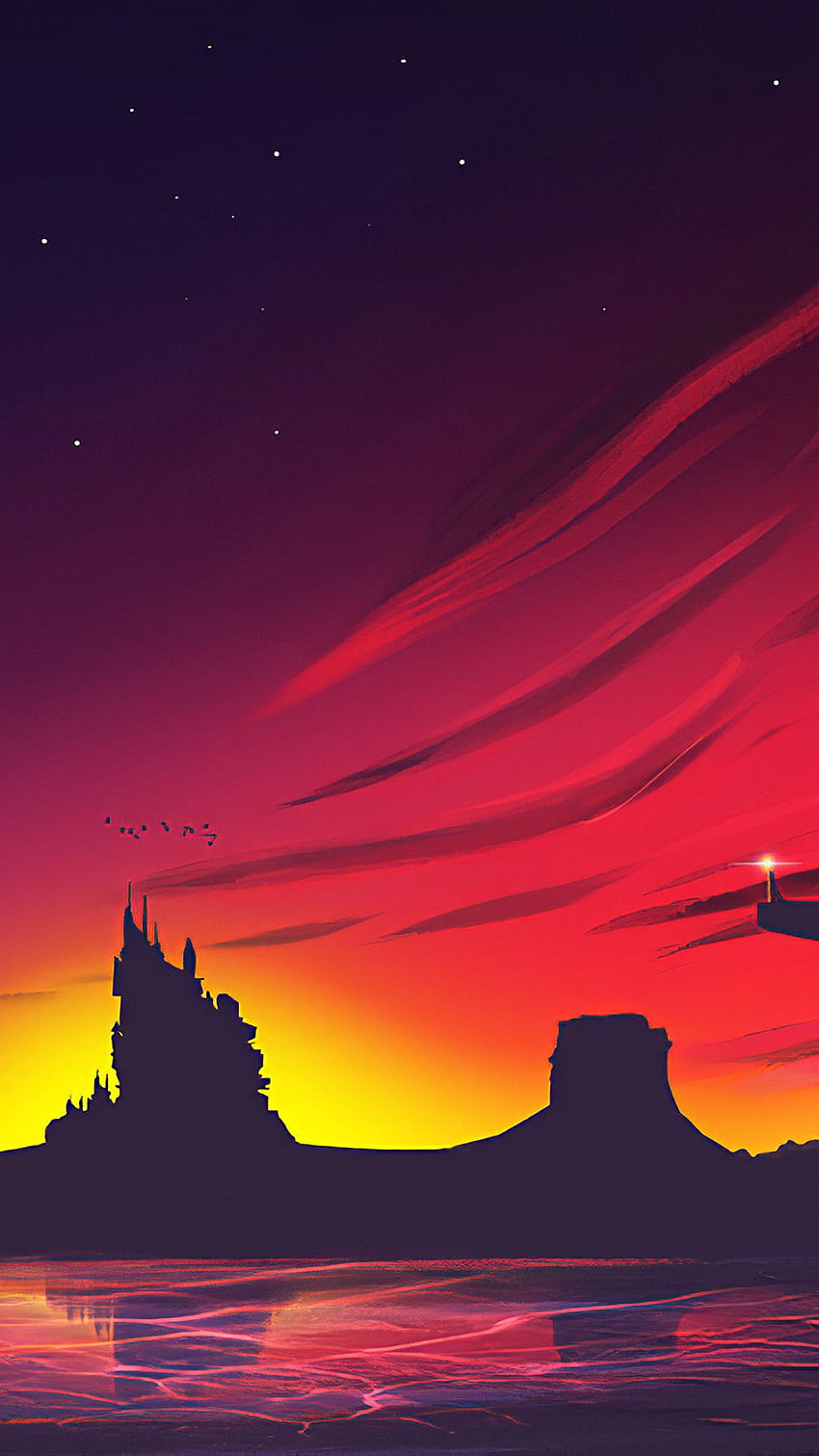 Sunset, Pixel Sunset HD phone wallpaper | Pxfuel