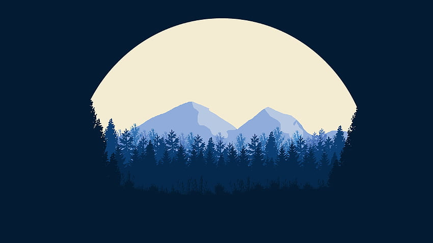 minimal landscape mountains 5k iPad Wallpapers Free Download