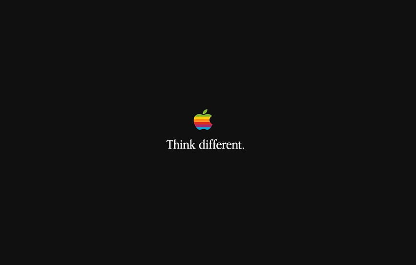 apple, Apple, minimalism, logo, minimalism, think, Minimalist Apple HD wallpaper