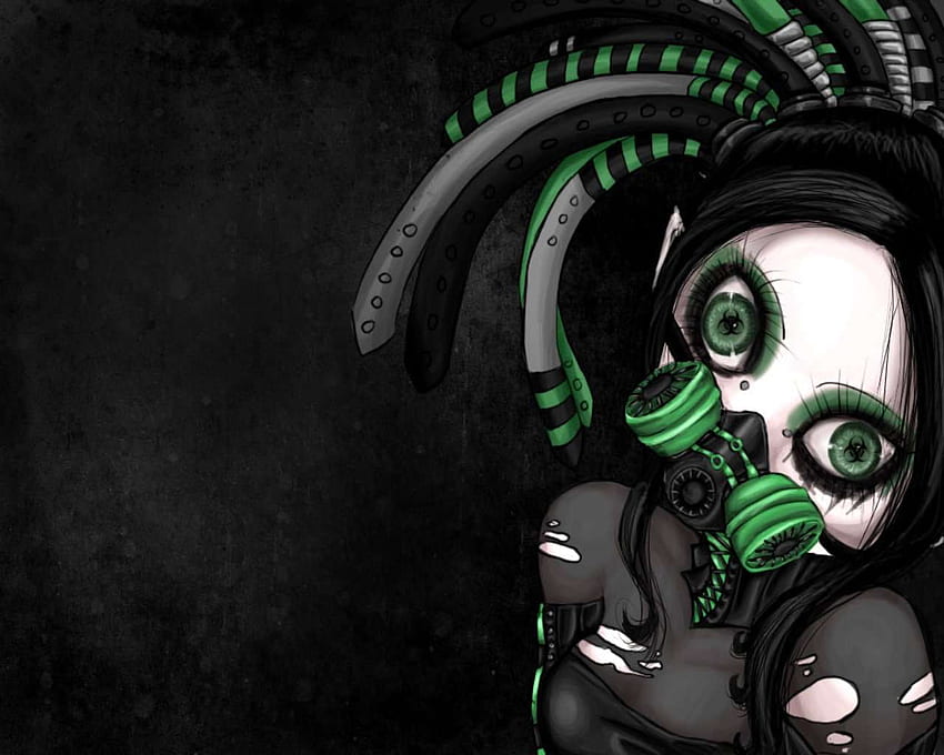 Toxic Mask, Cool Anime Mask HD wallpaper