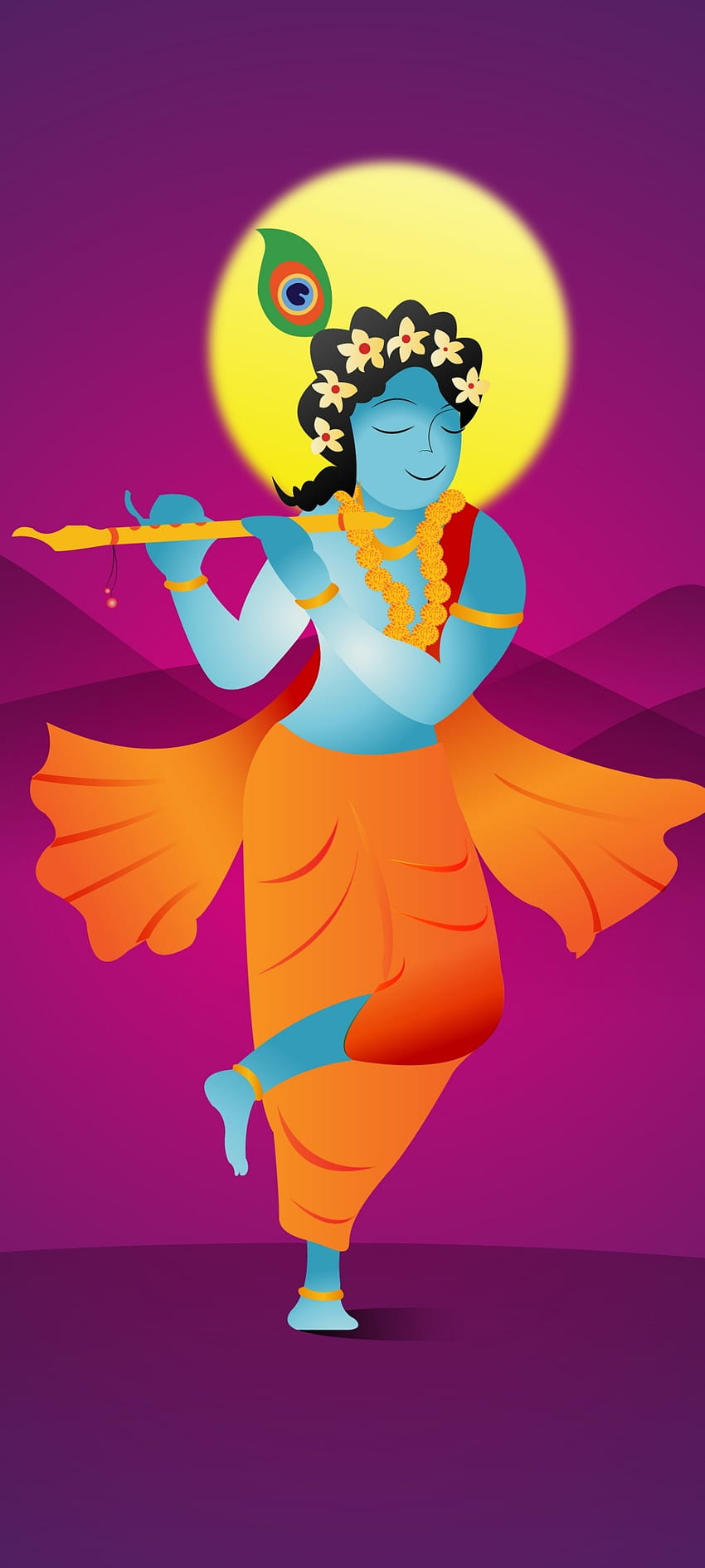Shree Krishna, beautiful, art, facial expression, pink, hindu, janmasthami, god, iphone HD phone wallpaper