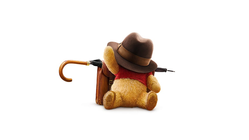 Christopher Robin, Teddy, Winnie the Pooh, animation movie HD wallpaper