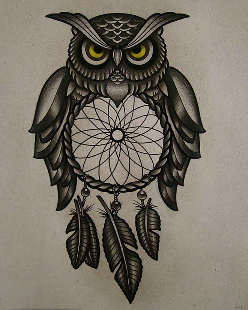 Buy Violet and Blue Owl on Dream Catcher Best Temporary Tattoos Online in  India  Etsy