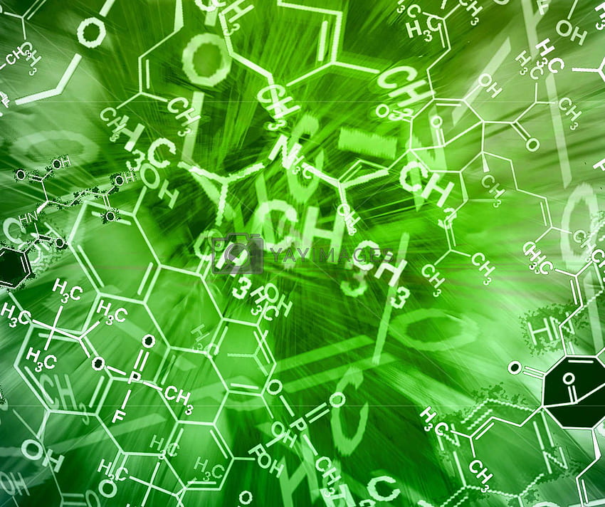 Зелен научен фон, научни формули HD тапет