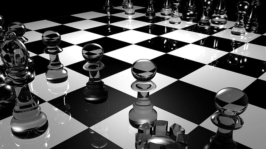 3D Background. Chess board, Black , Chess HD wallpaper