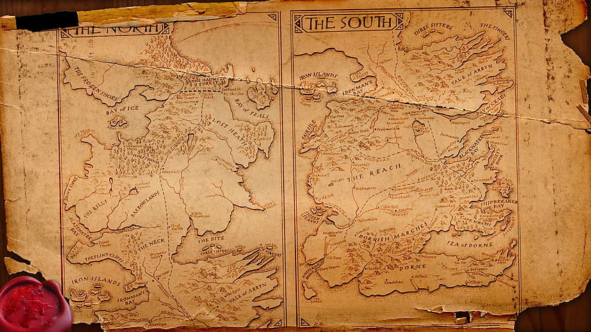 แผนที่ที่มีสไตล์ของ Westeros ความละเอียดสูงสำหรับ xpost ของคุณจาก r, แผนที่ Game of Thrones วอลล์เปเปอร์ HD