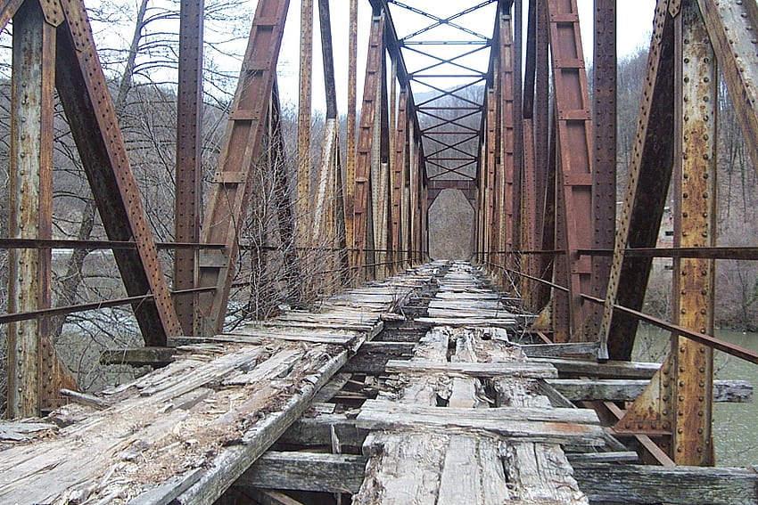 jembatan tua, jembatan, reruntuhan, bahaya, tua Wallpaper HD