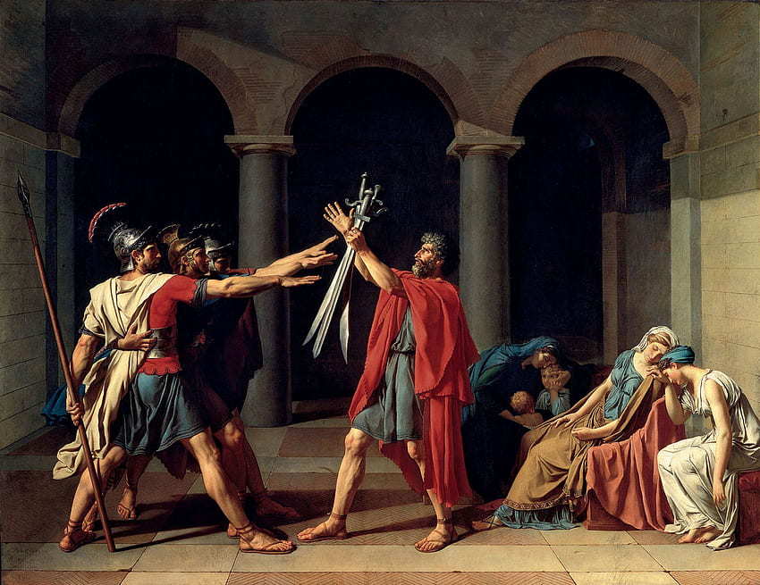 Juramento de los Horacios, Jacques Louis David fondo de pantalla