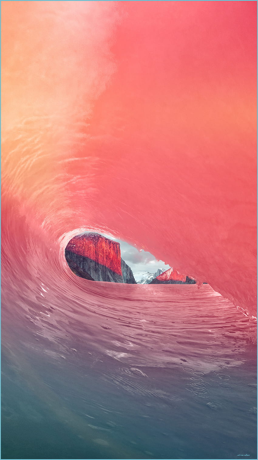 Mw14 Apple Osx Yosemite Wave Rainbow Sea Pink Pink Ocean, Ocean Floor iPhone HD phone wallpaper