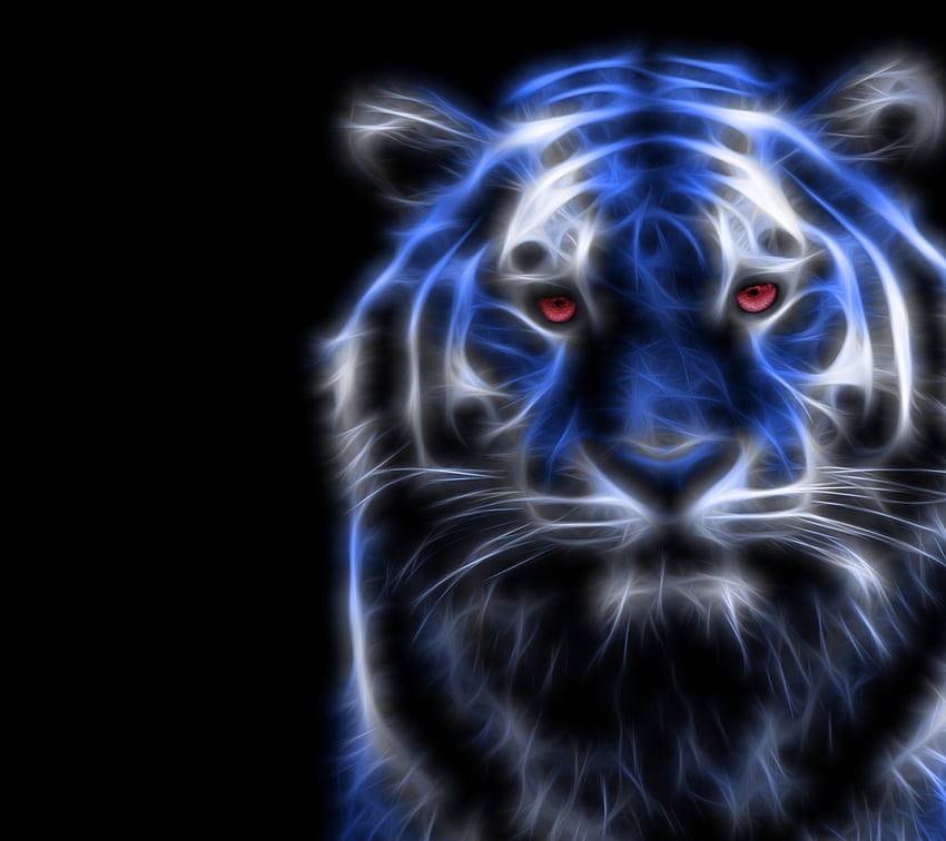 Niebieski tygrys, koci, dziki, wąsy, tygrys Tapeta HD