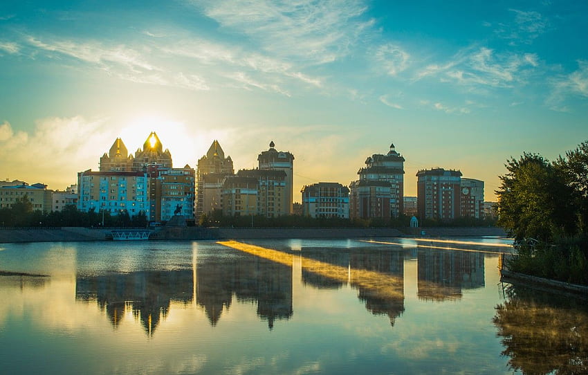 la ciudad, Kazajstán, paseo marítimo, Astana, Astana fondo de pantalla