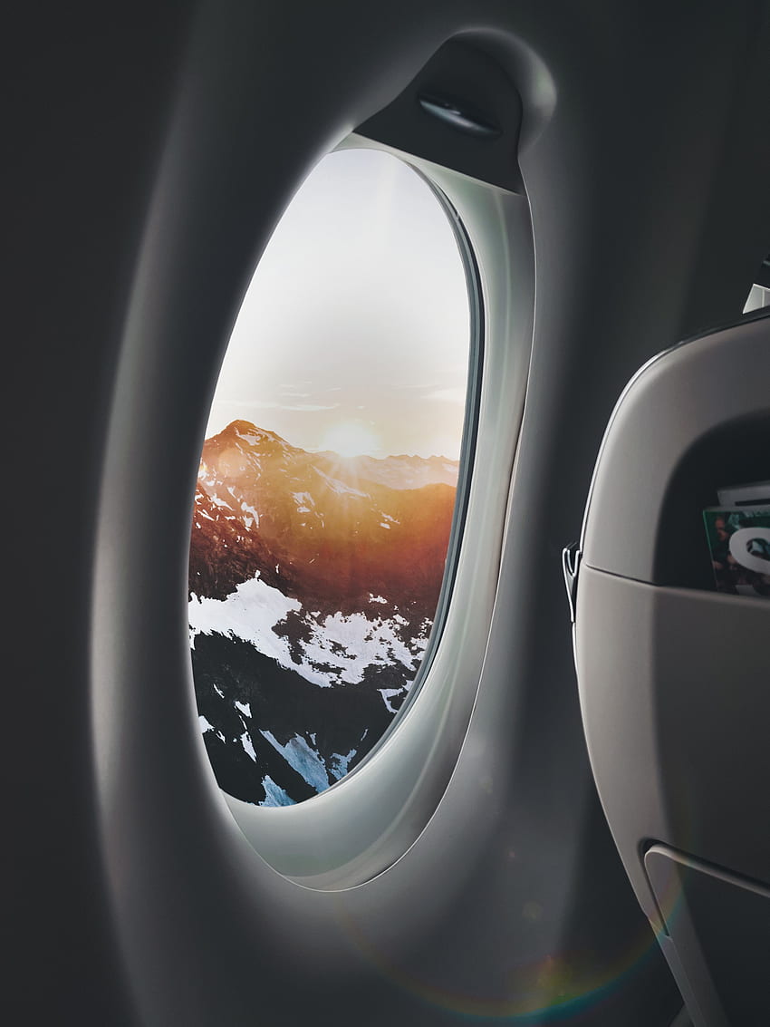 Mountains, , , Overview, Review, Journey, Flight, Porthole, Airplane Window, Plane Window HD phone wallpaper