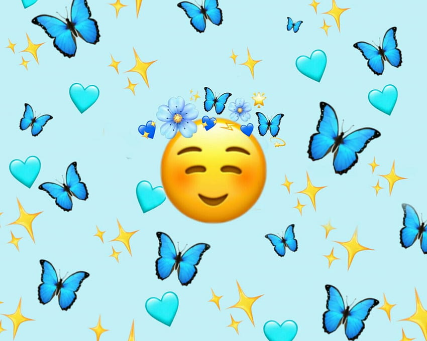 Blue Emoji background Emoji Emoji iphone [] for your , Mobile & Tablet. Explore Emoji Background. Emoji , Emoji , Alien Emoji, Cute Aesthetic Emoji HD wallpaper