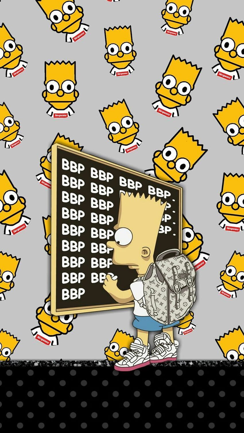 Gucci Clipart Bape - Supreme Wallpaper Bart Simpson, HD Png Download -  791x1027 (#236800) - PinPng