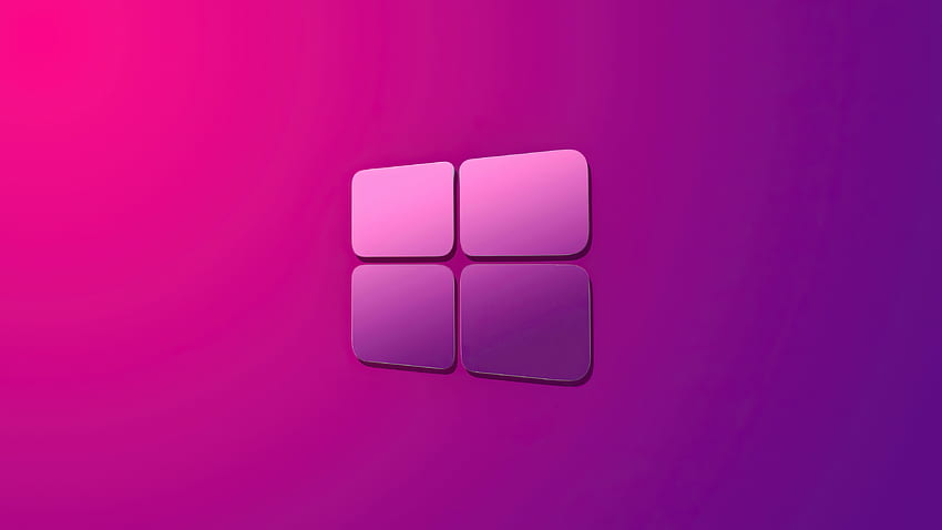 Logotipo degradado púrpura rosa de Windows 10, computadora, y fondo de pantalla