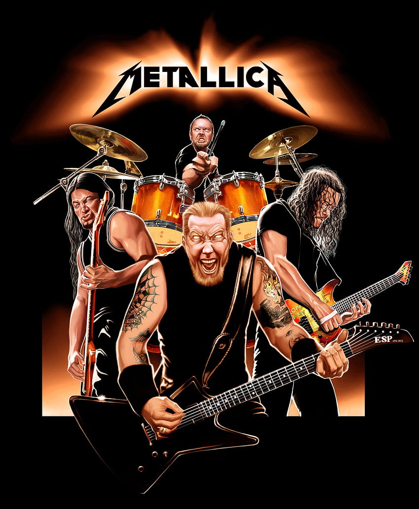 Cartoon Metallica, Metallica-Band HD-Handy-Hintergrundbild