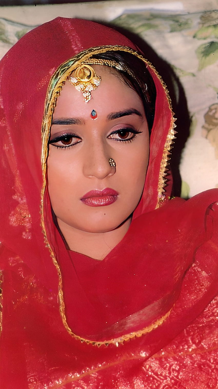 Madhuri Dixit, atriz de Bollywood, vintage Papel de parede de celular HD