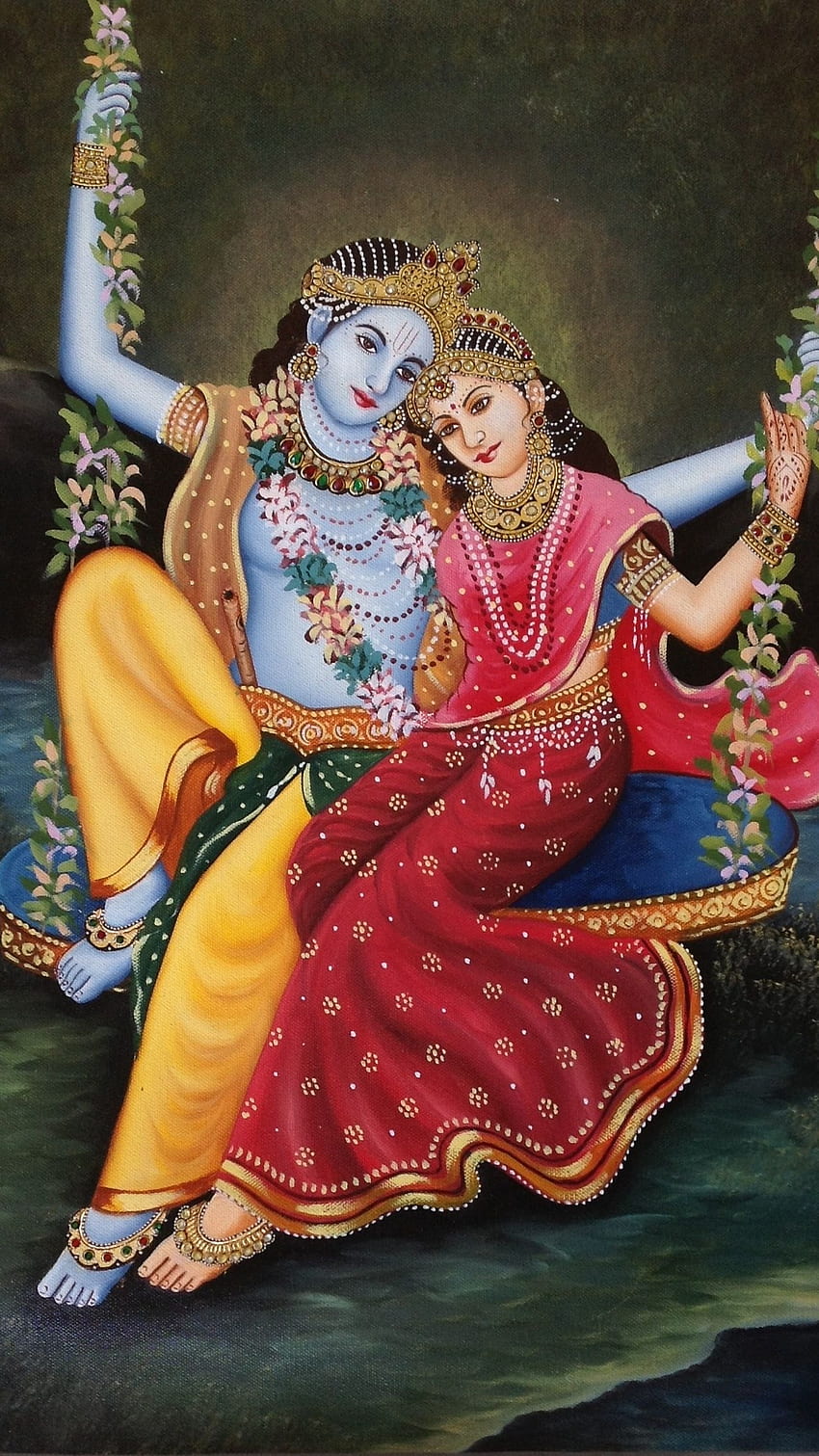Radha Krishna , Dark Theme, Background HD phone wallpaper