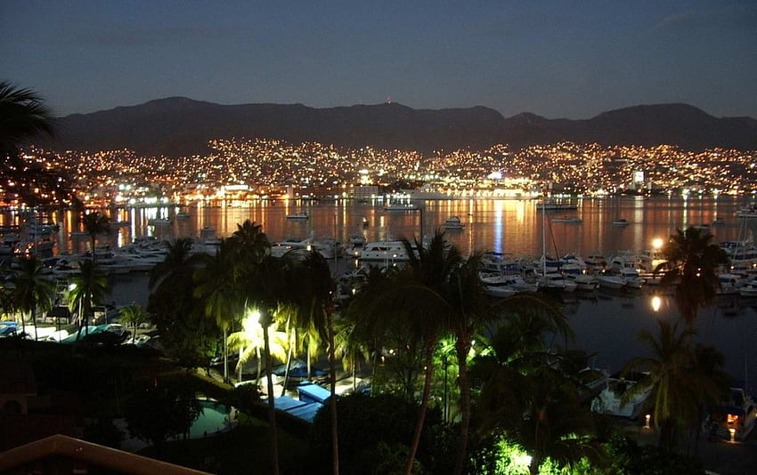 Night of Acapulco . Night of Acapulco stock HD wallpaper