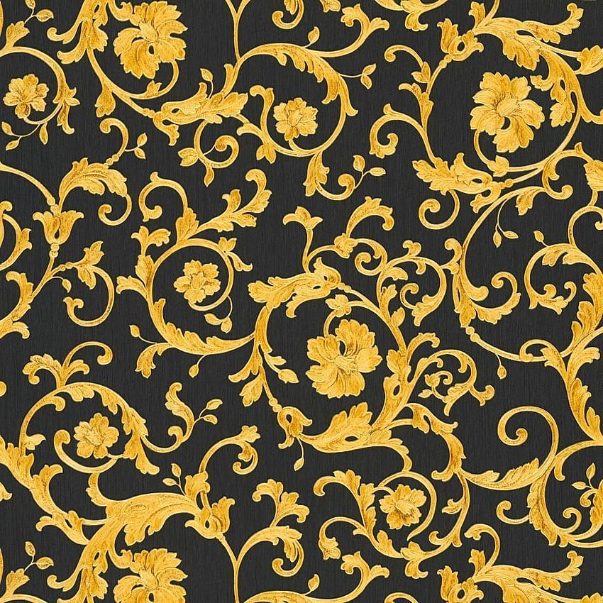 Versace Black And Gold Baroque Trail By AS Creation 34326 2, Black and ...