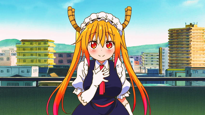 Carina, Tohru, ragazza anime, Dragon Maid di Miss Kobayashi Sfondo HD