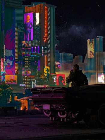 Synth #Retrowave #neon #cyberpunk digital art #1080P #wallpaper