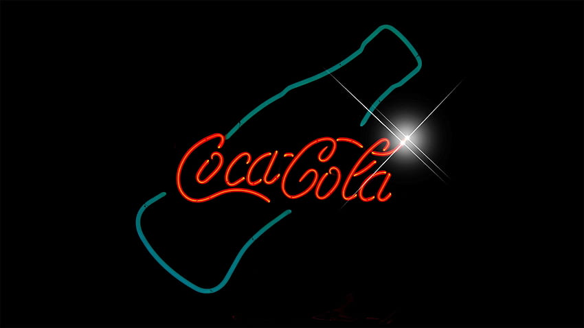 Coca Cola, minuman ringan, tema Firefox Persona, pop, sign, light, Coke, soda, drink Wallpaper HD