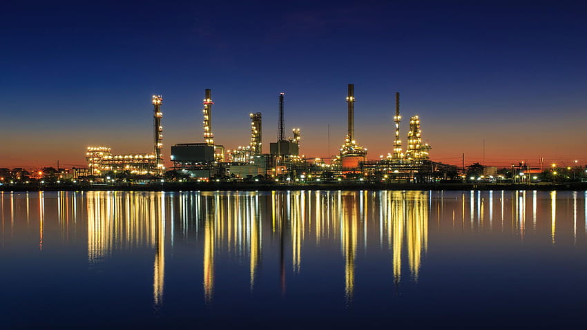 Erdöl, Ölraffinerie HD-Hintergrundbild