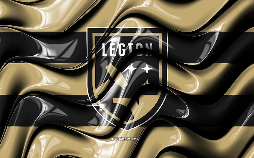 Birmingham Legion flag, , brown and black 3D waves, USL, american soccer team, Birmingham Legion logo, football, soccer, Birmingham Legion FC HD wallpaper