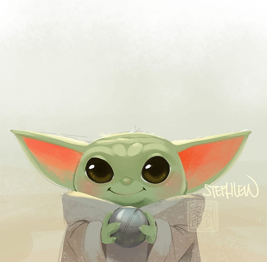 Fan Art Baby Yoda Disegno Carino -, Chibi Baby Yoda Sfondo HD