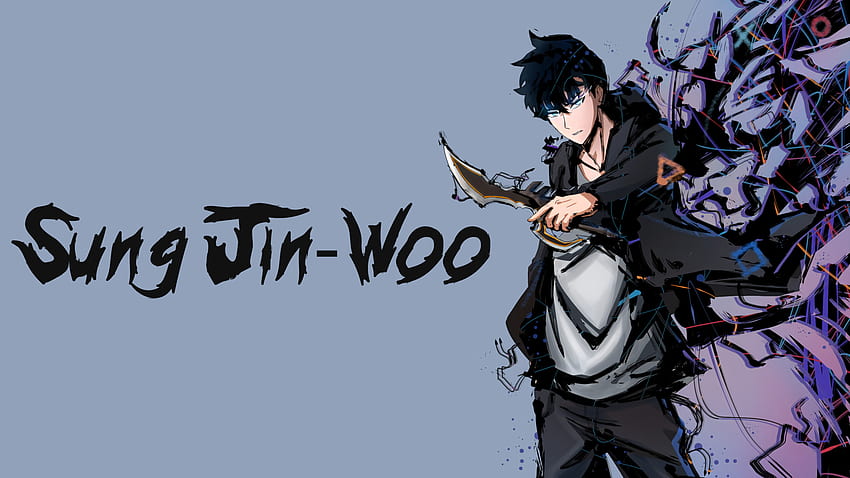 Solo Leveling Sung Jin Woo Resolution, Anime, y Background Den, Solo Leveling Laptop fondo de pantalla