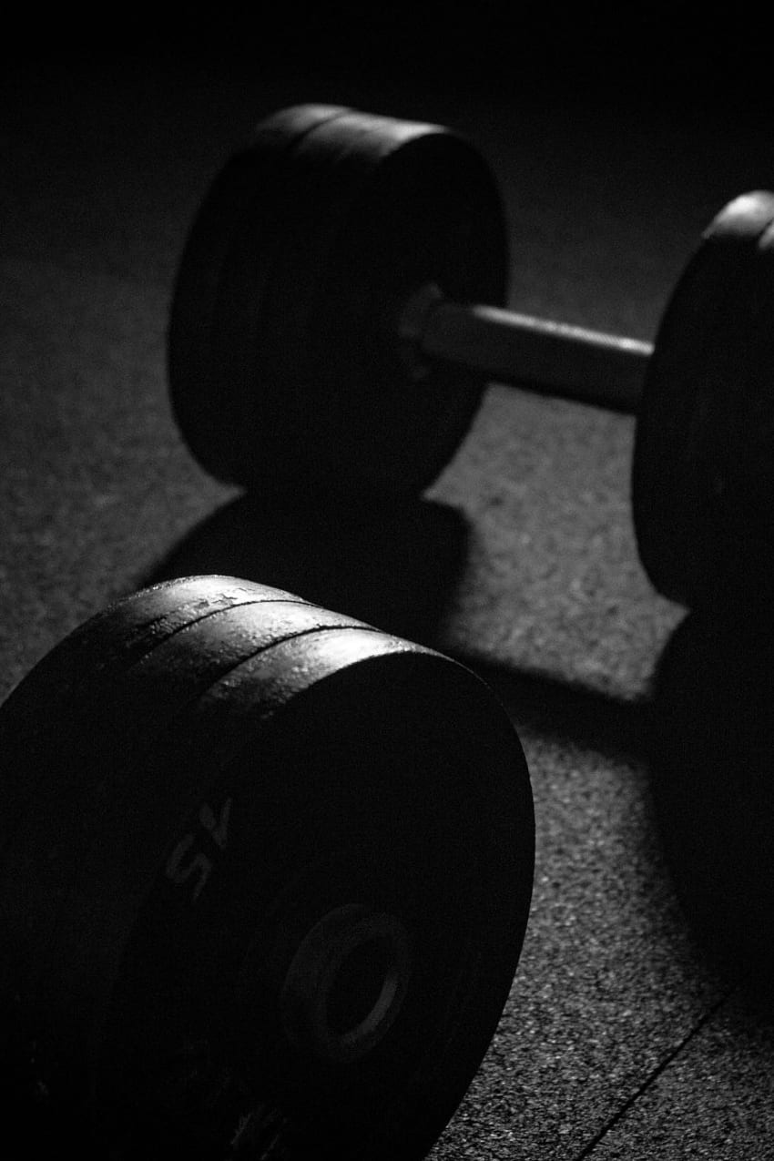 Langhantel- und Kurzhantelgewichte für das Fitnesstraining • Für Sie, Gym Black HD-Handy-Hintergrundbild